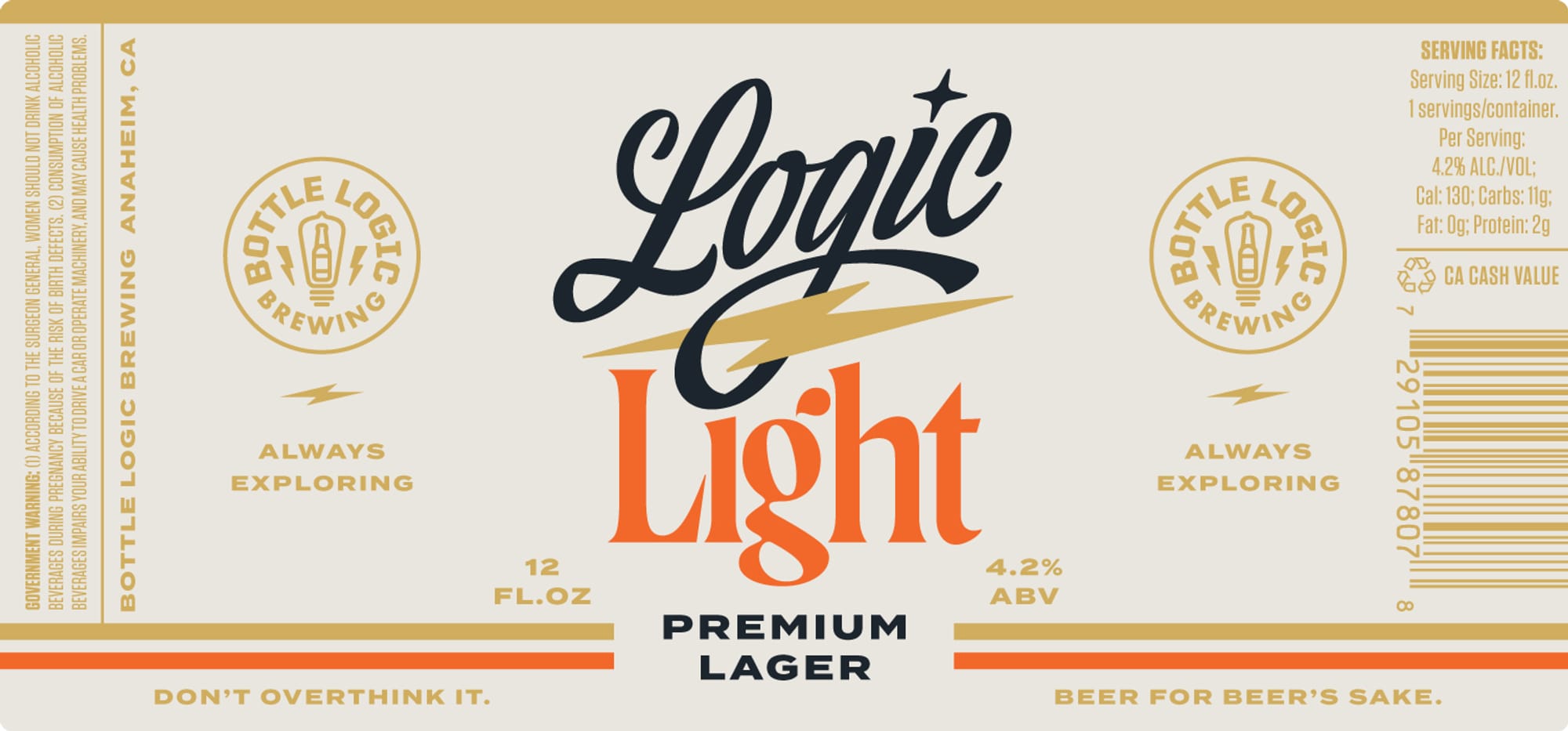 Logic Light by Bottle Logic Brewing - beer label