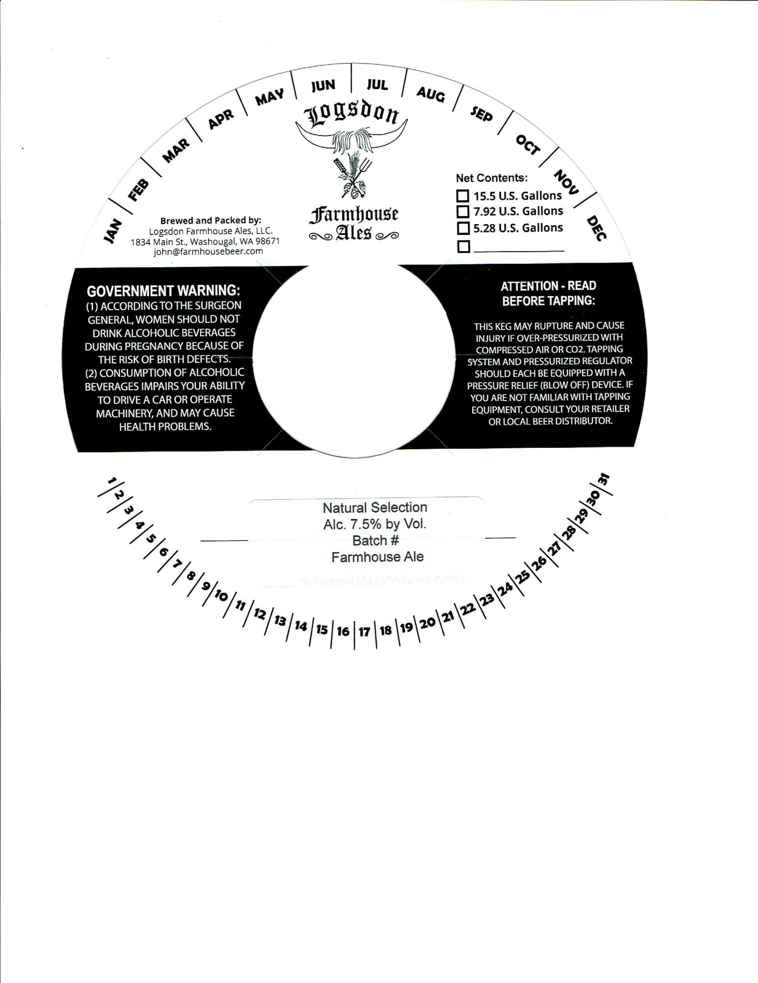 Natural Selection by Logsdon Farmhouse Ales - beer label