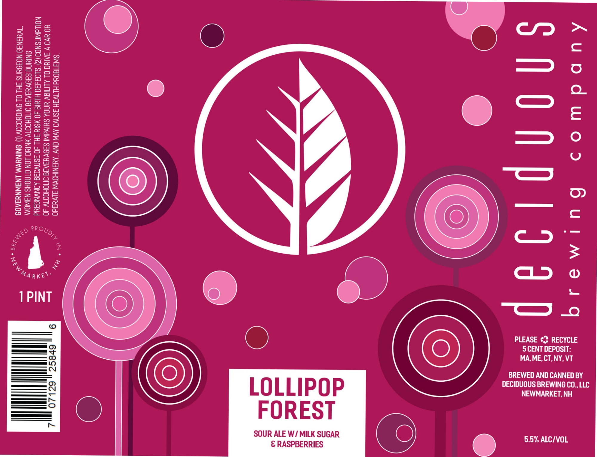Lollipop Forest by Deciduous Brewing Co. - beer label