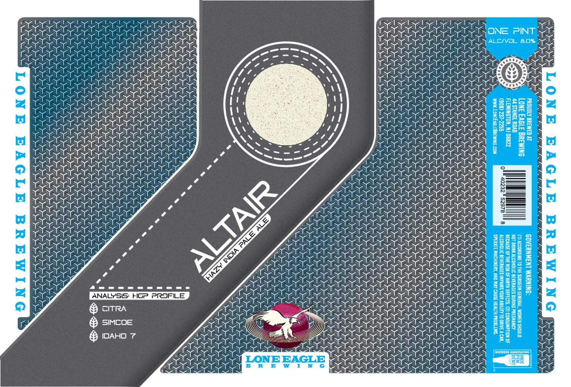 Altair by Lone Eagle Brewing - beer label
