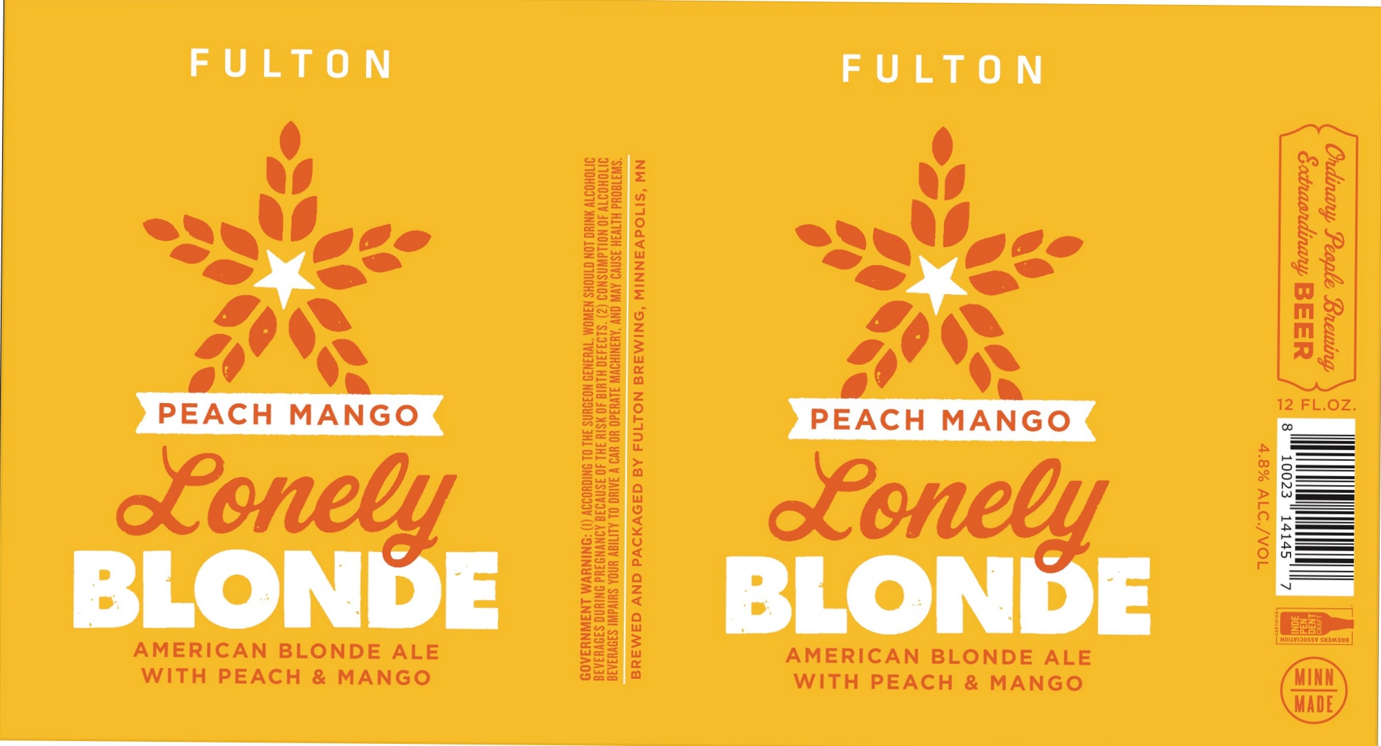 Lonely Blonde by Fulton Brewing - beer label