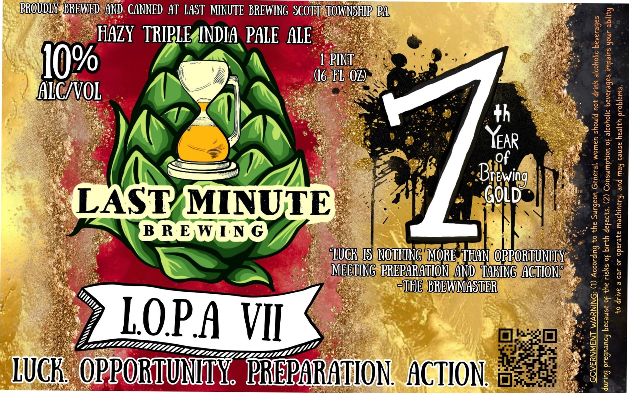 L.O.P.A VII by Last Minute Brewing - beer label