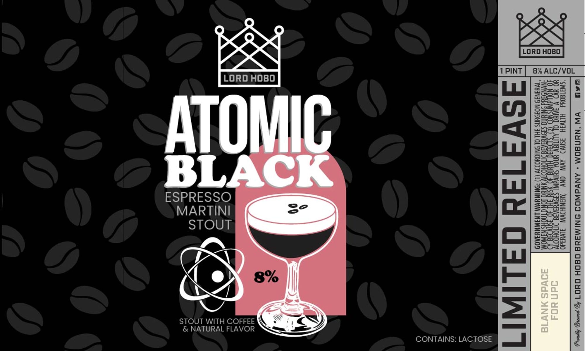 Atomic Black by Lord Hobo Brewing Co. - beer label