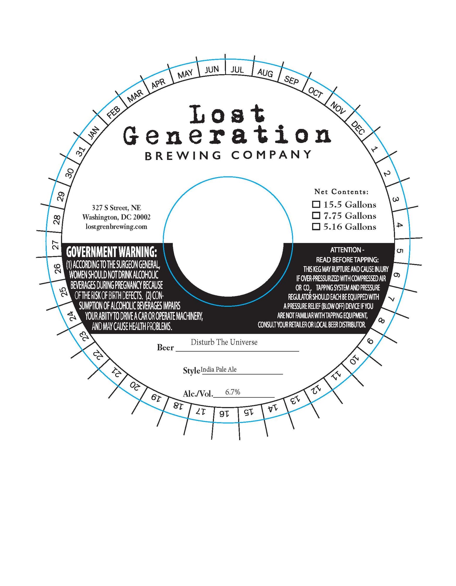 India Pale Ale by Lost Generation Brewing Company - beer label
