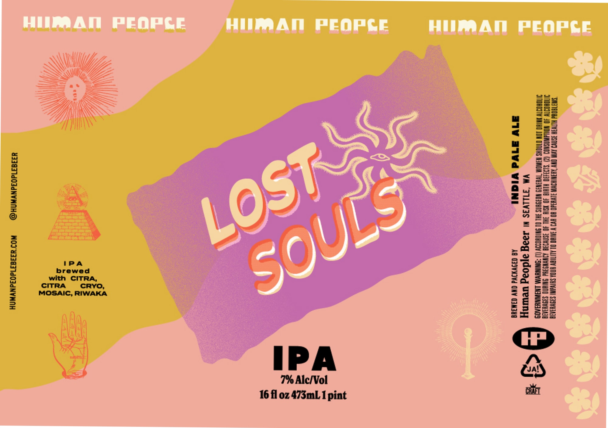 Lost Souls IPA by Human People Beer - beer label