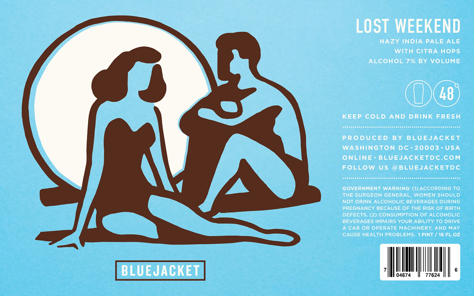 Lost Weekend by Bluejacket - beer label