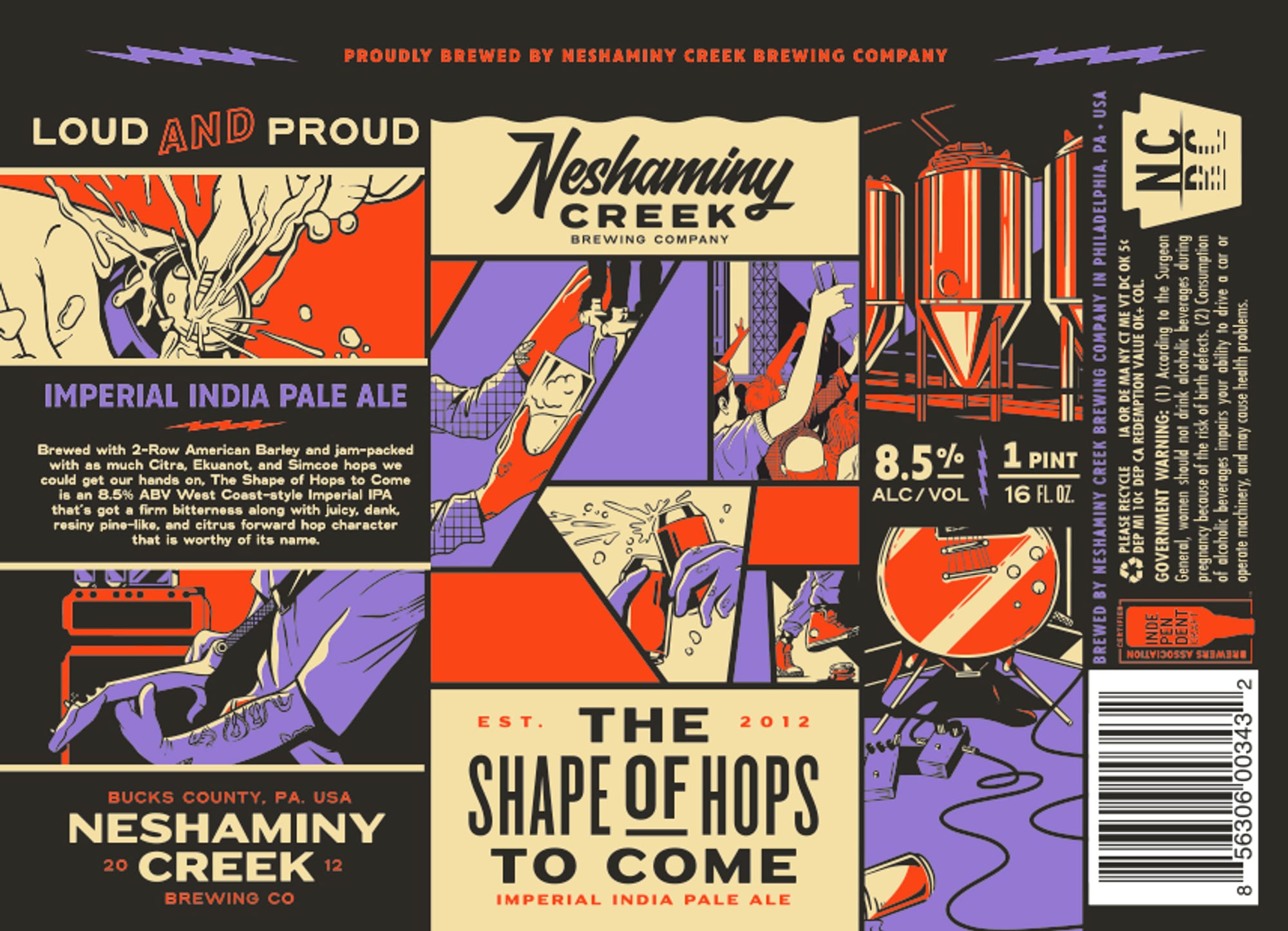 Loud and Proud by Neshaminy Creek Brewing Company - beer label