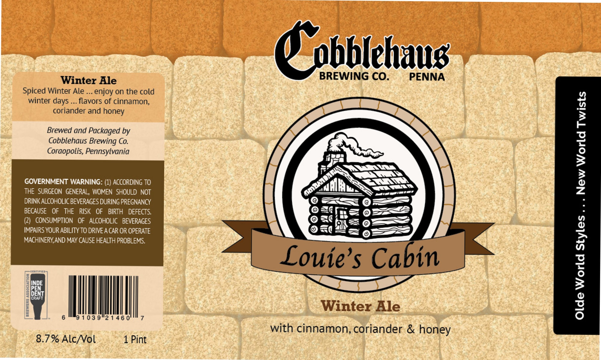 Louie's Cabin by Cobblehaus Brewing Co. - beer label