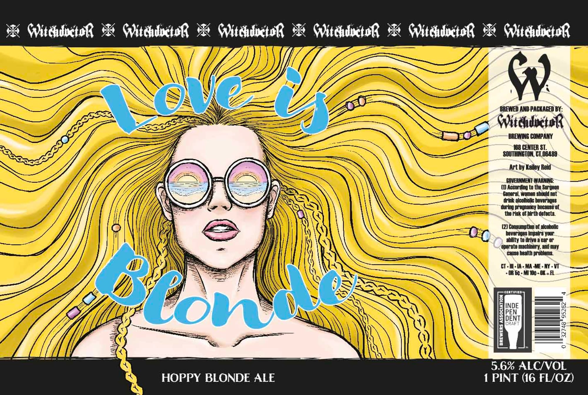 Love Blonde by Witchdoctor Brewing Company - beer label