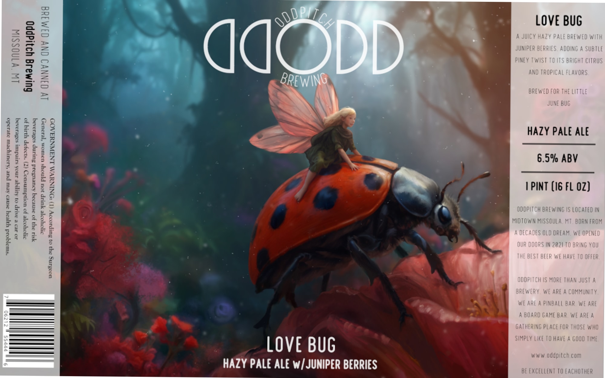 Love Bug by Oddpitch Brewing - beer label