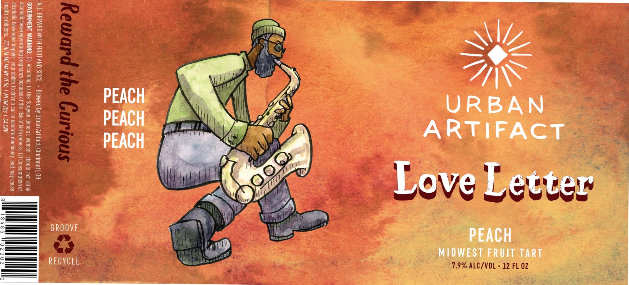 Love Letter Peach by Urban Artifact - beer label