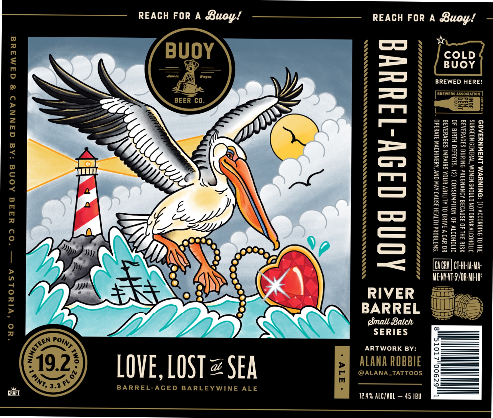 Love, Lost at Sea by Buoy Beer Co. - beer label