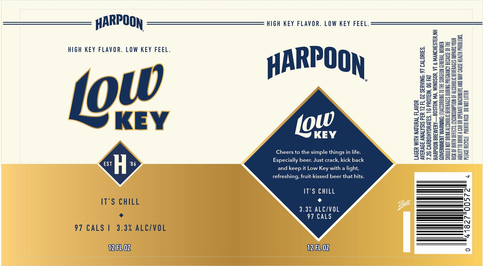 Low Key by Harpoon Brewery - beer label