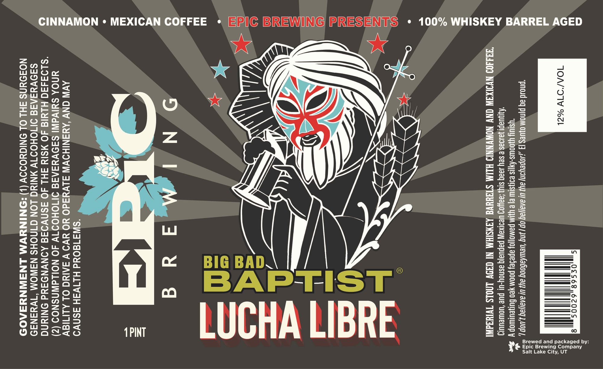Lucha Libre by Epic Brewing Company - beer label