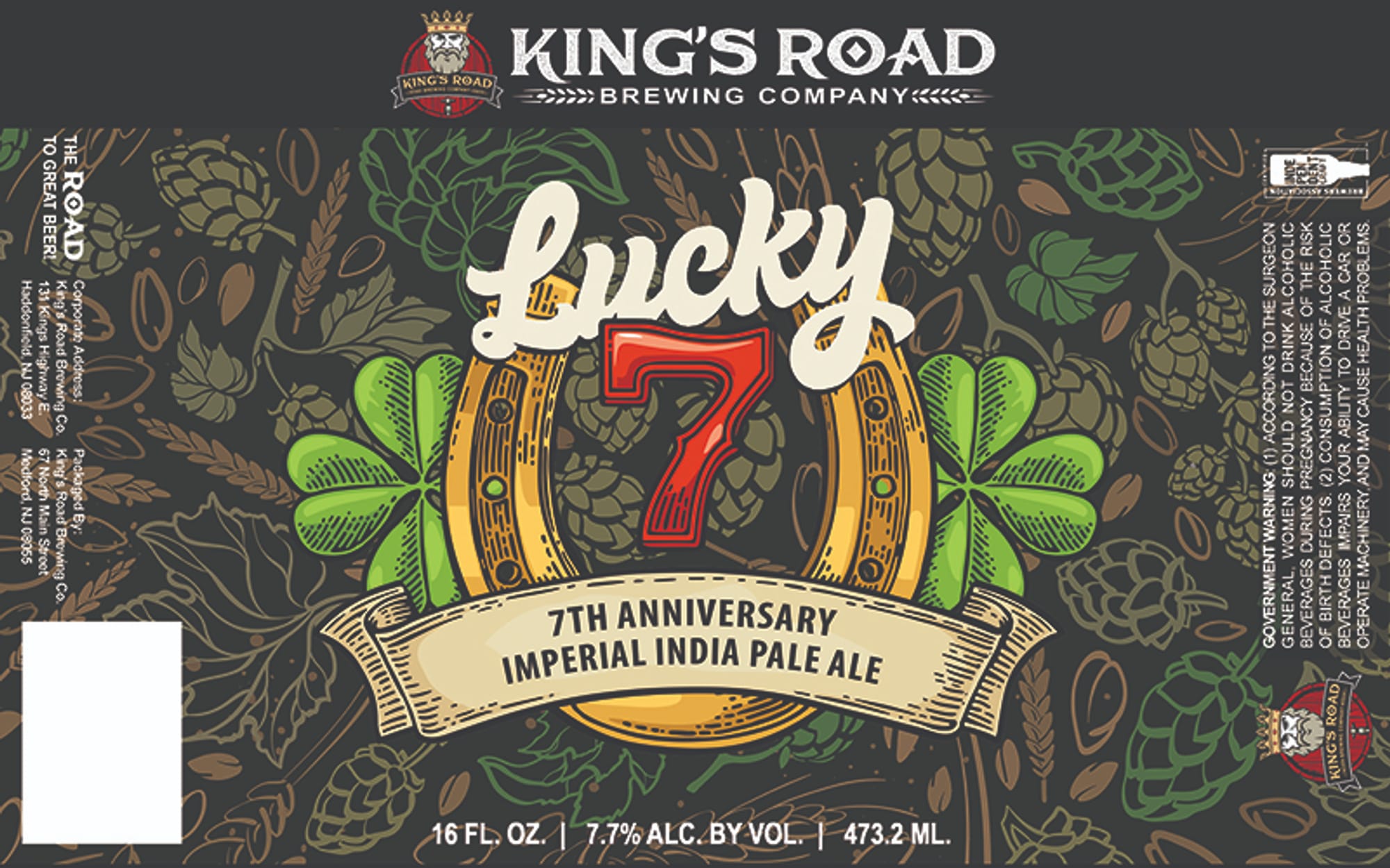Lucky 7 by King’s Road Brewing Company - beer label