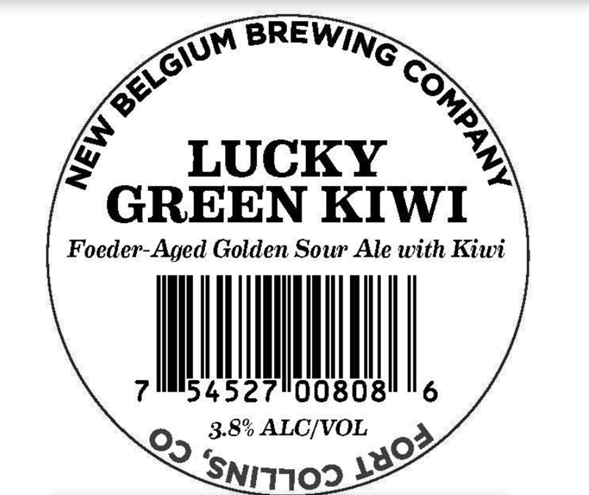 Lucky Green Kiwi by New Belgium Brewing Company - beer label