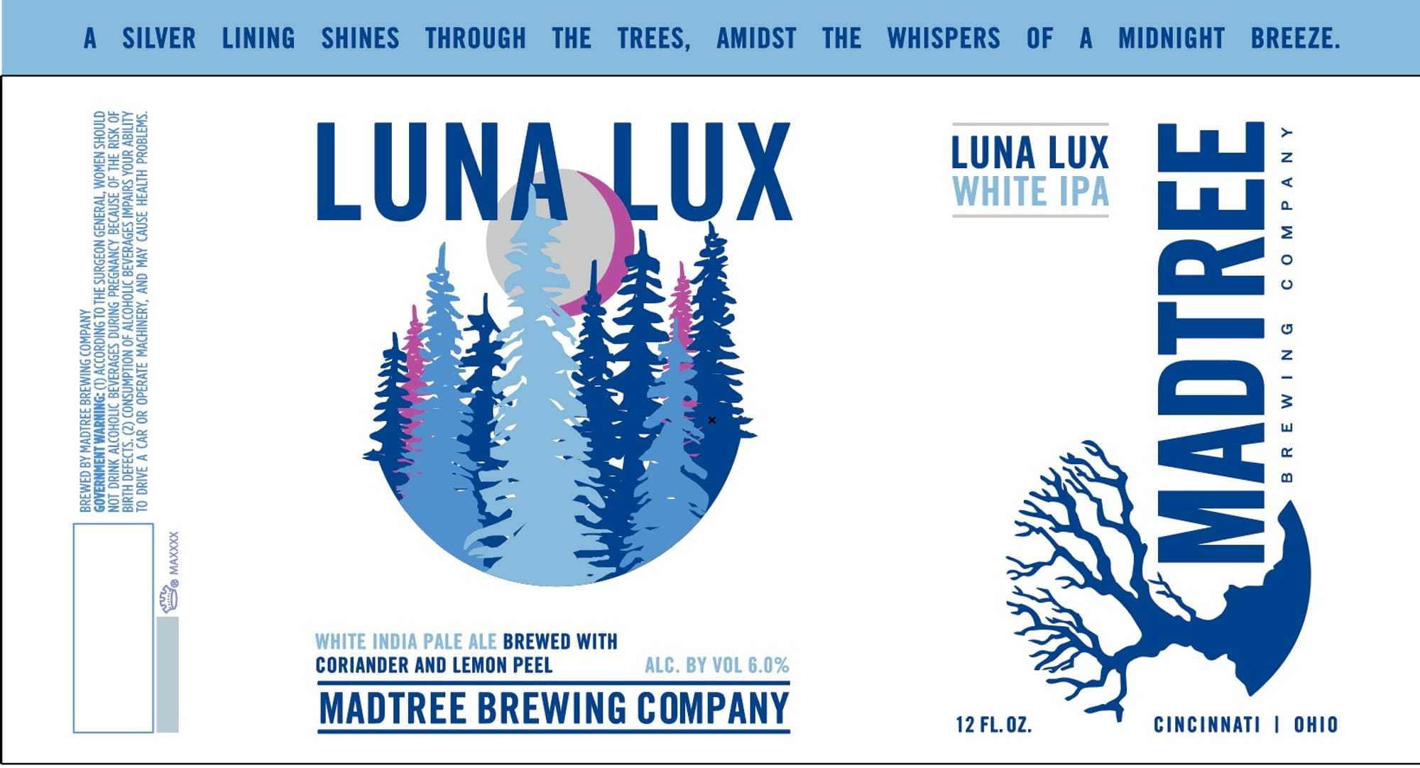 Luna Lux by MadTree Brewing Company - beer label