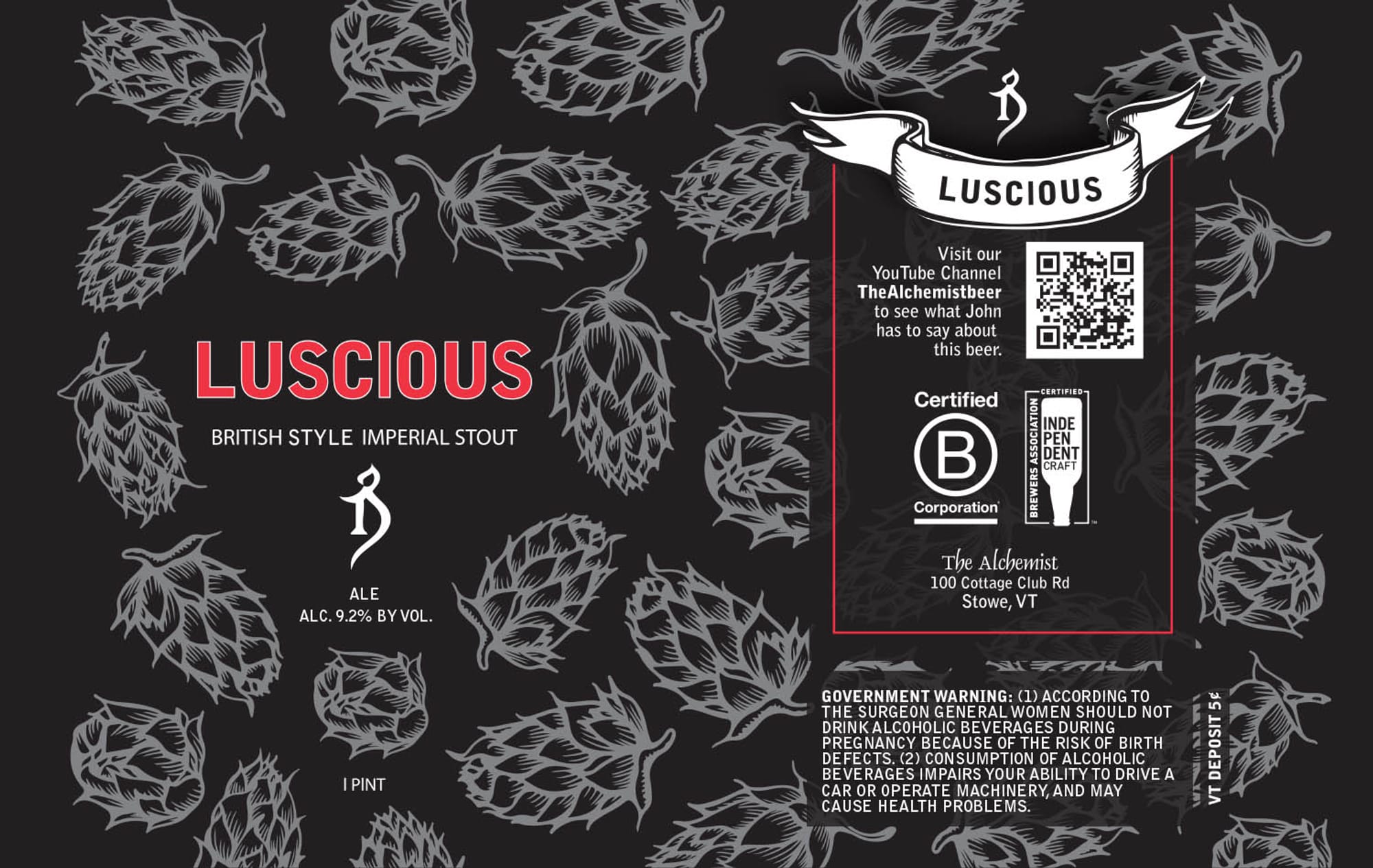 Luscious by The Alchemist - beer label