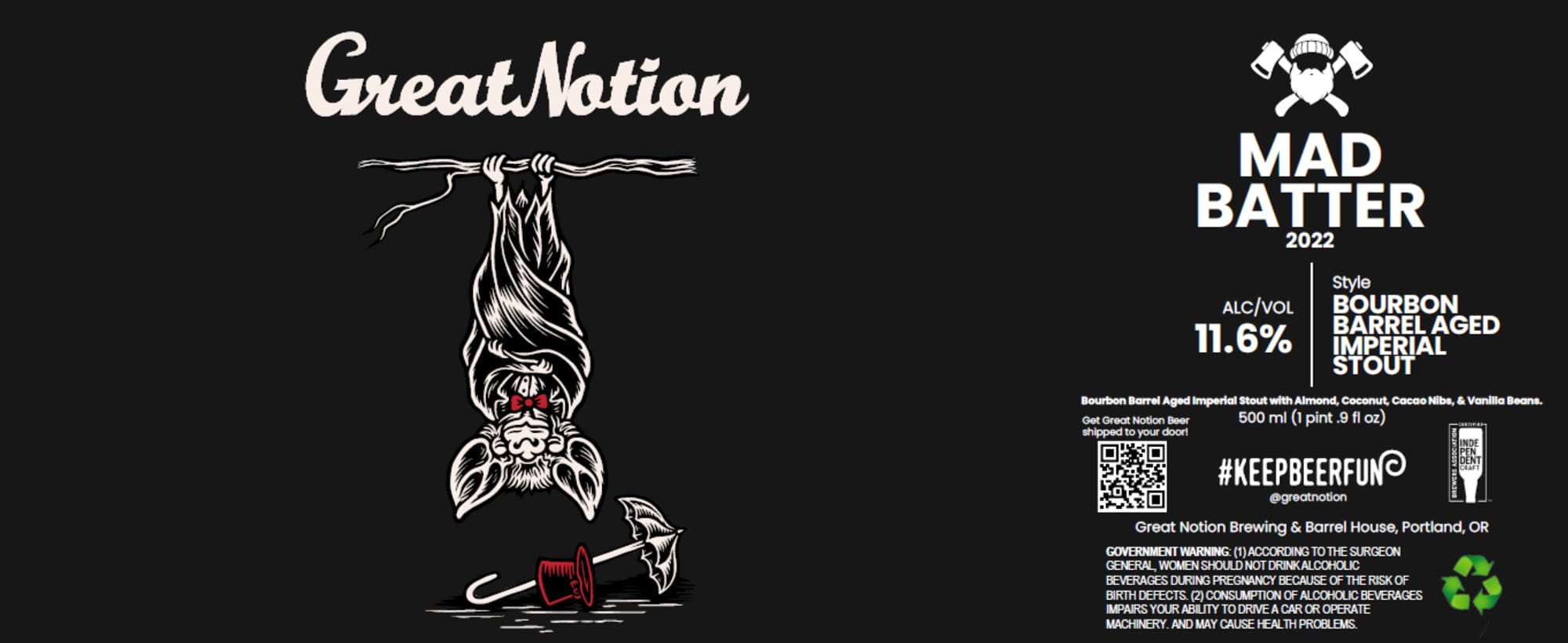 Mad Batter by Great Notion Brewing & Barrel House - beer label