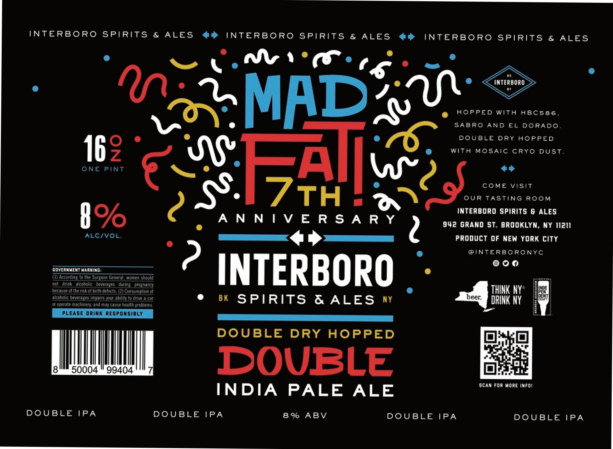 Mad Fall 7th Anniversary DIPA by Interboro Spirits & Ales - beer label