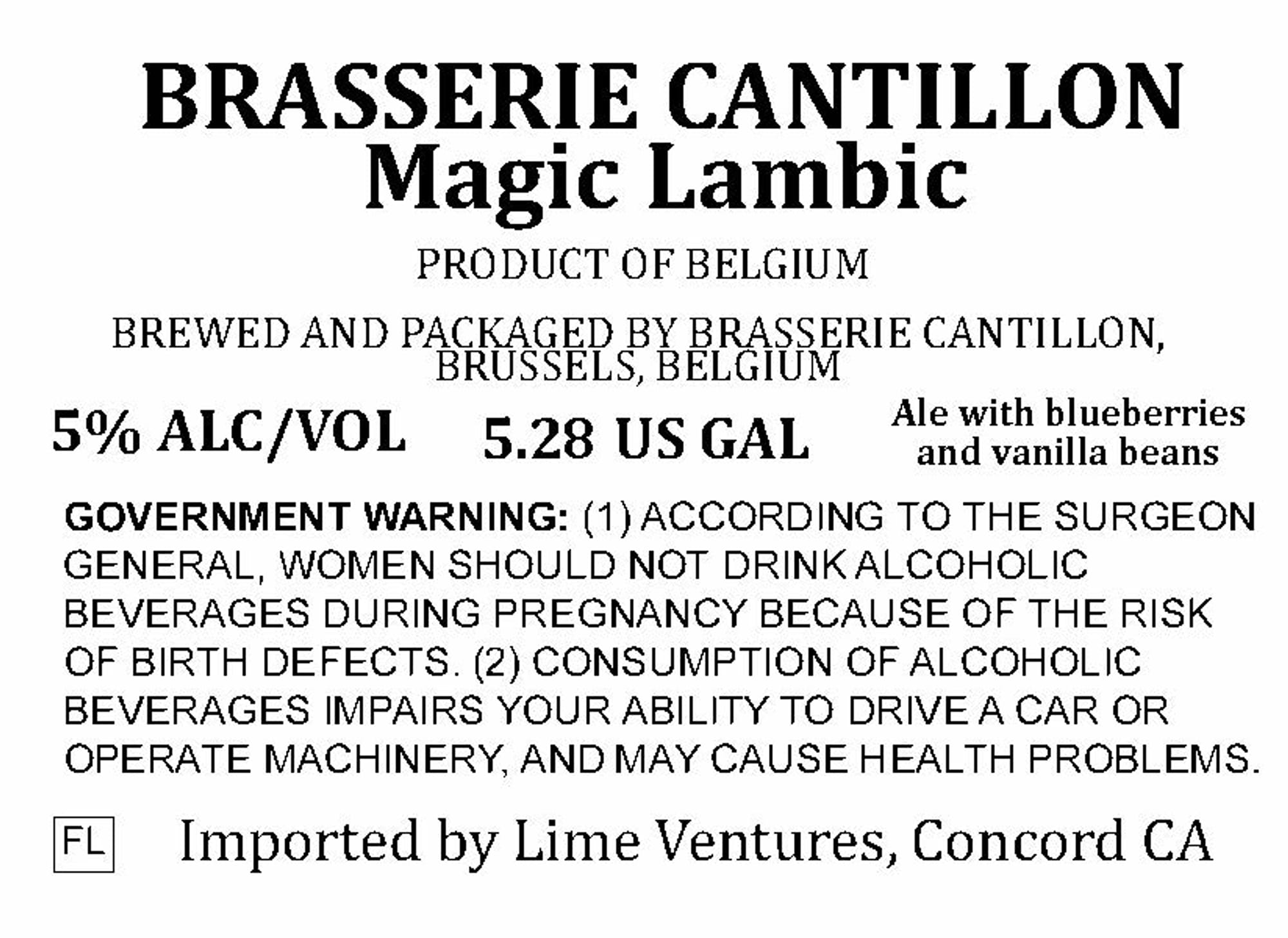 Magic Lambic by Brasserie Cantillon - beer label