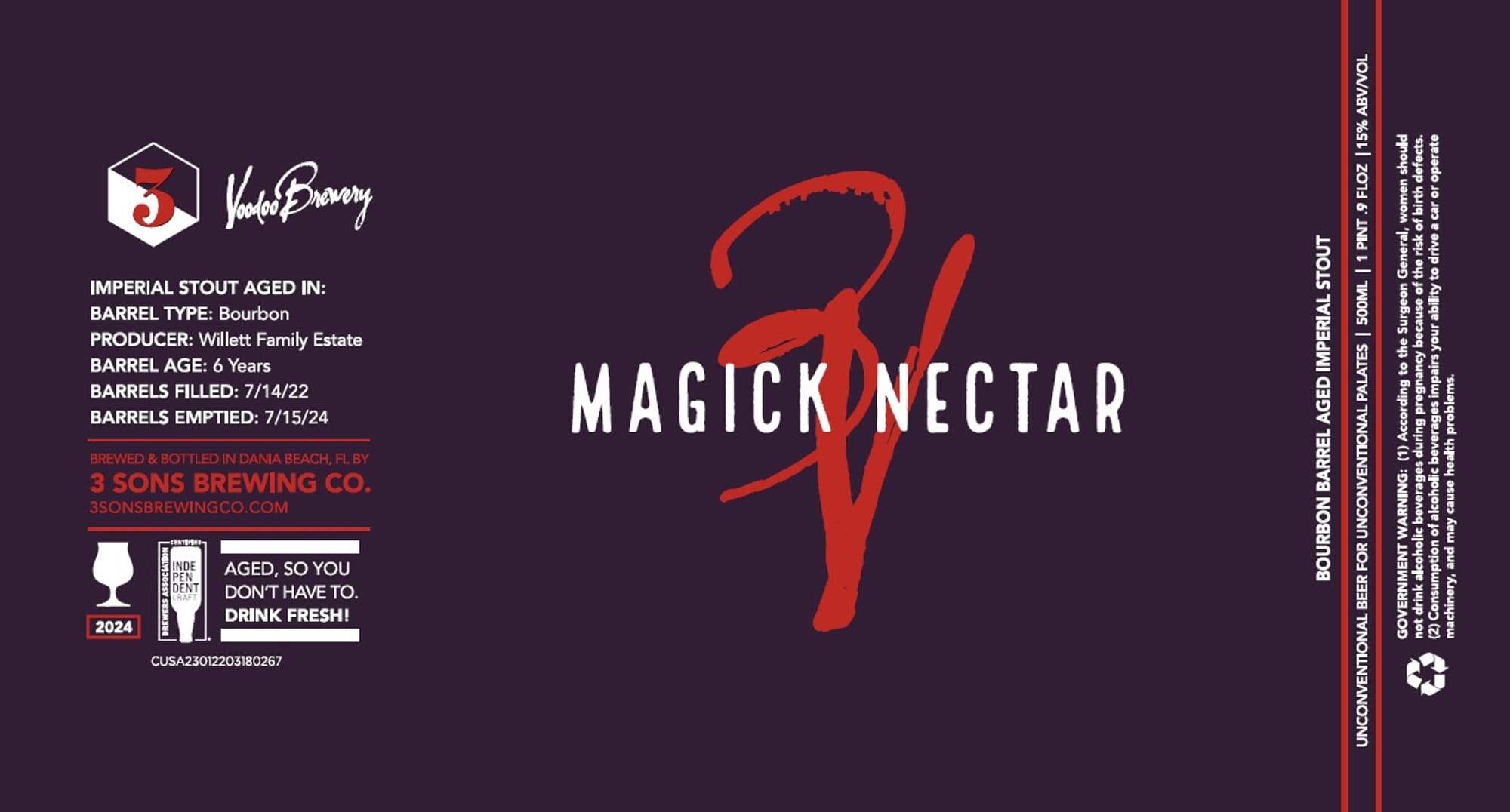 Magick Nectar by Voodoo Brewery - beer label