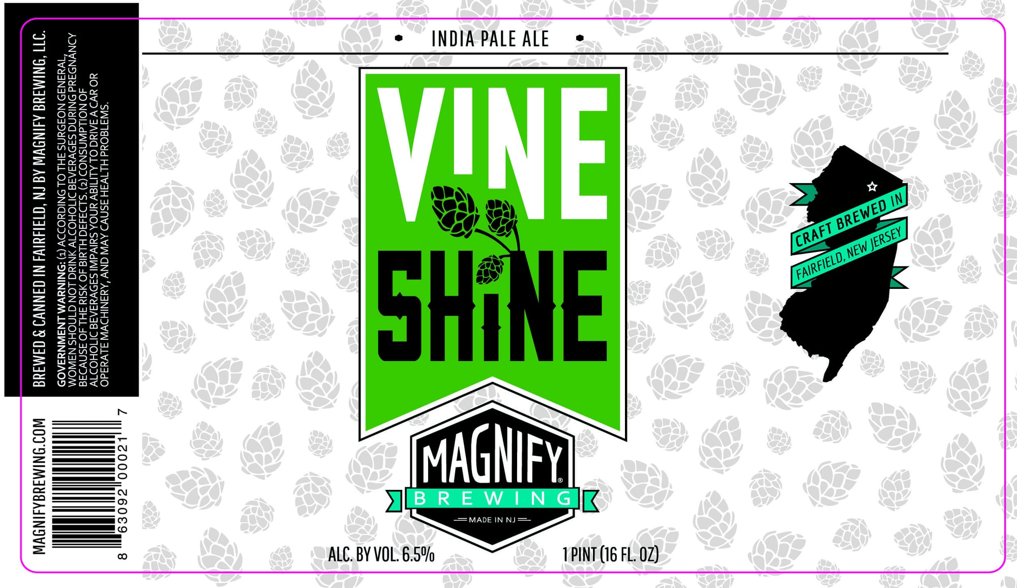 Vine Shine by Magnify Brewing - beer label