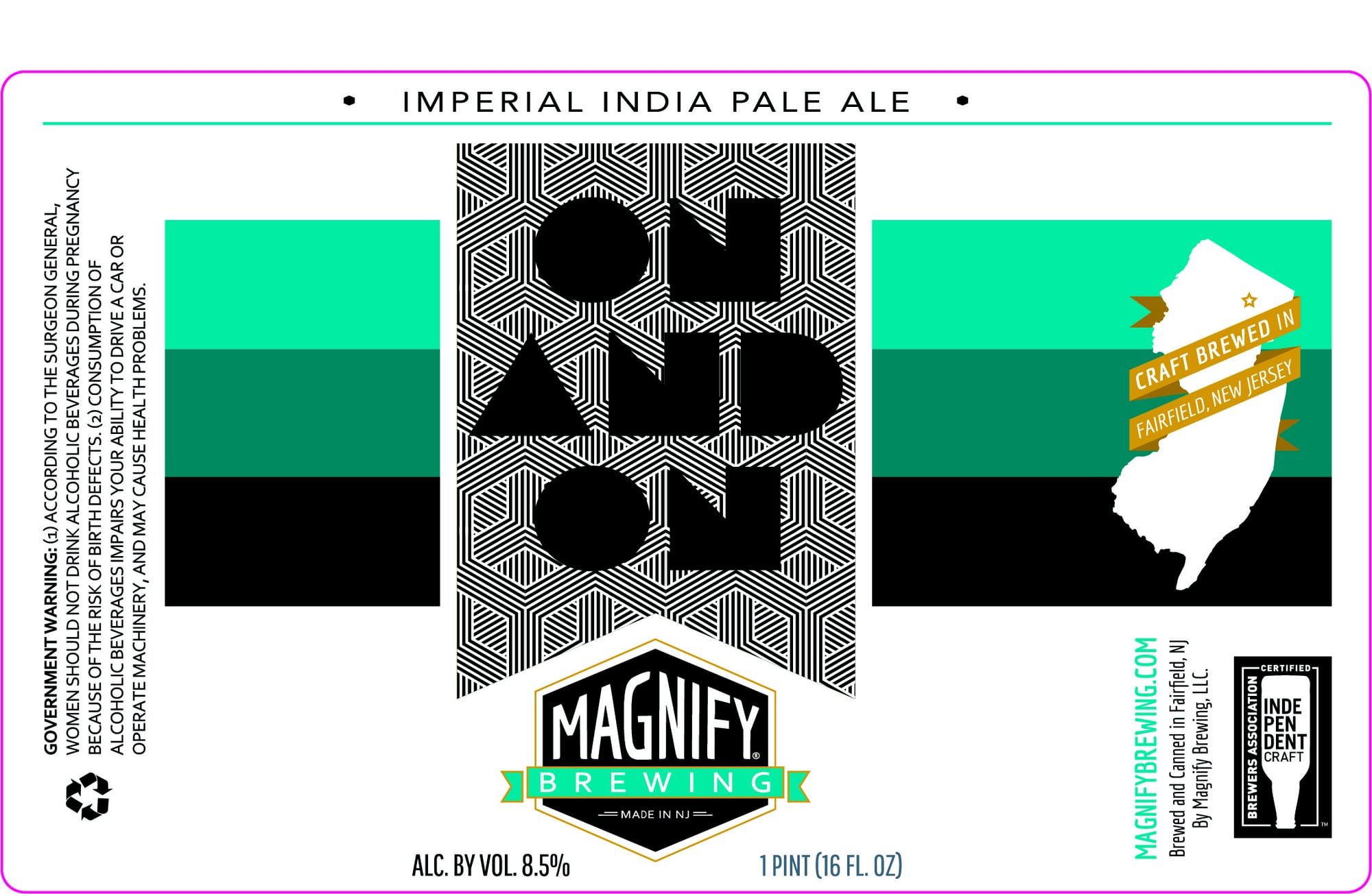 Imperial India Pale Ale by Magnify Brewing - beer label