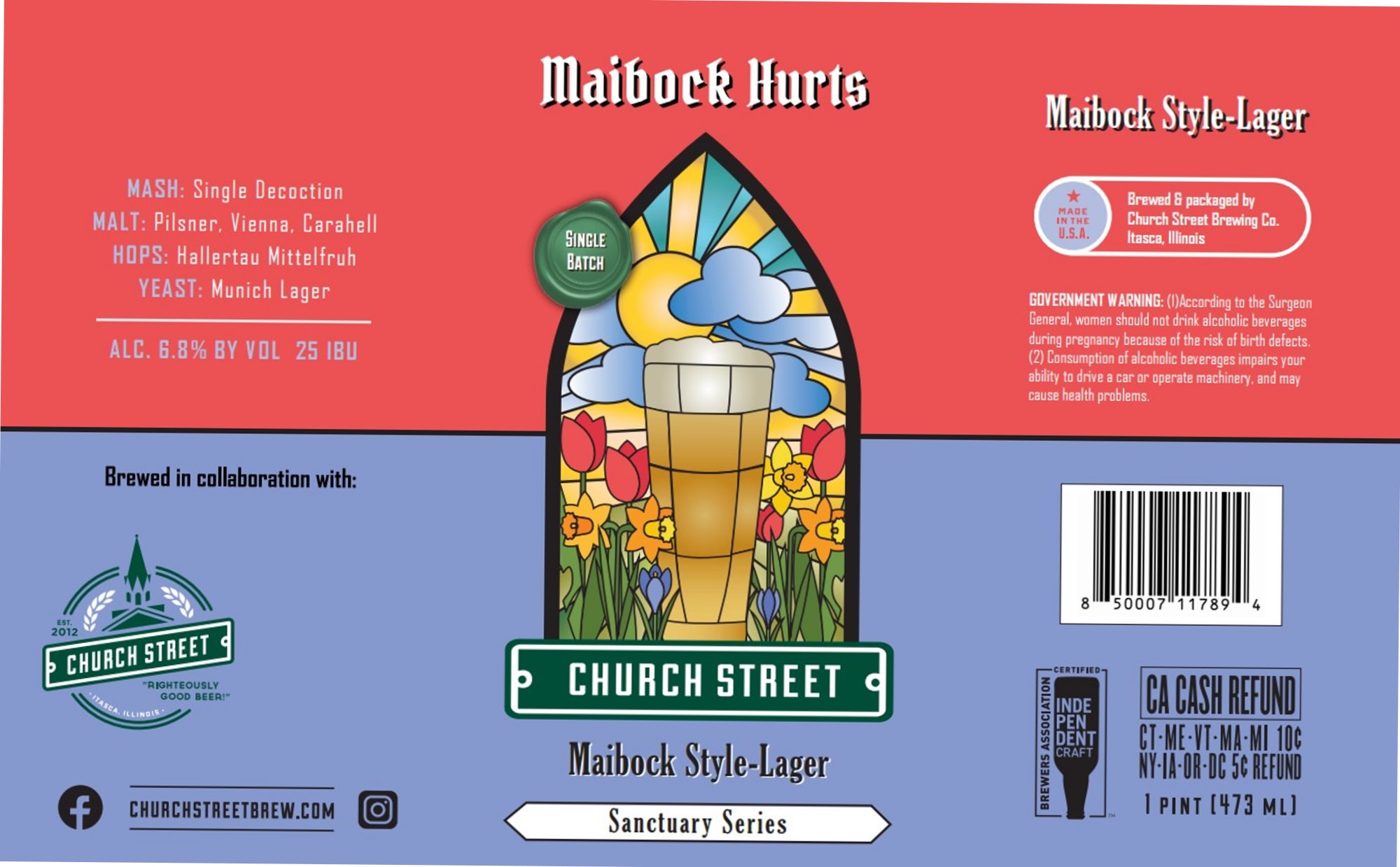 Maibock Hurts by Church Street Brewing Co. - beer label