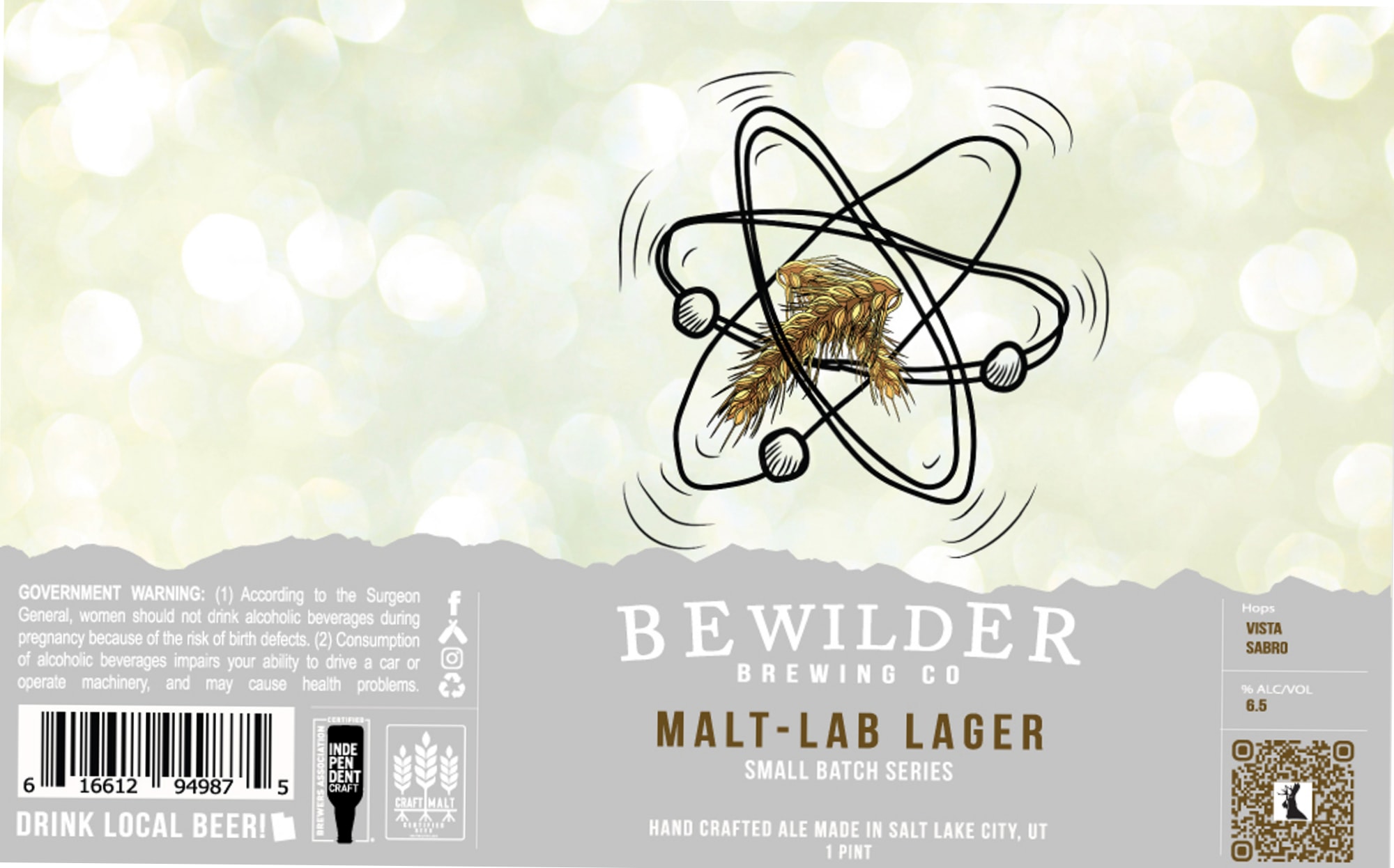 Malt-Lab Lager by Bewilder Brewing Co. - beer label