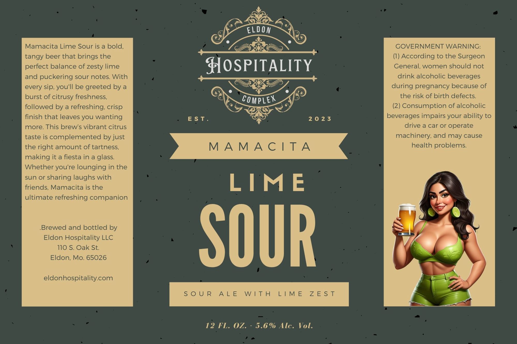Mamacita Lime Sour by Eldon Hospitality - beer label
