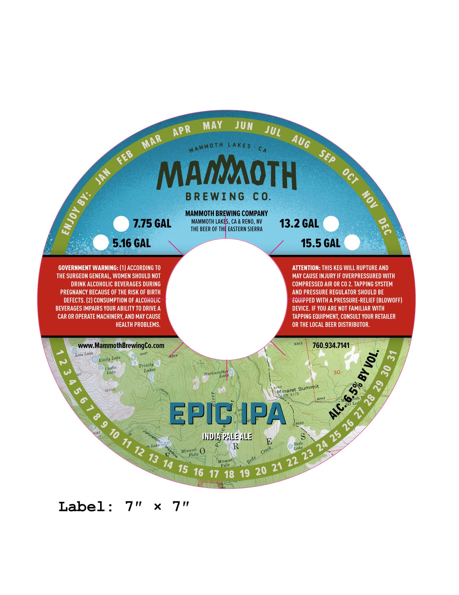 Epic IPA by Mammoth Brewing Co. - beer label