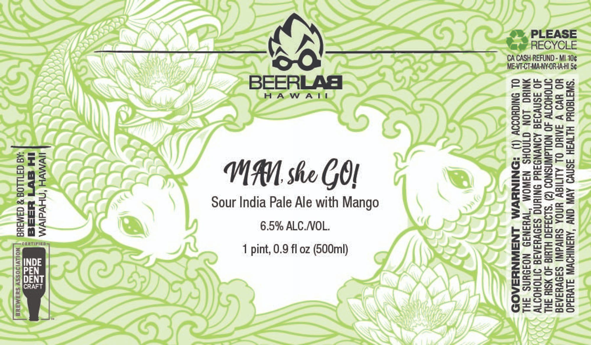 Man. She Go! by BeerLab HI - beer label