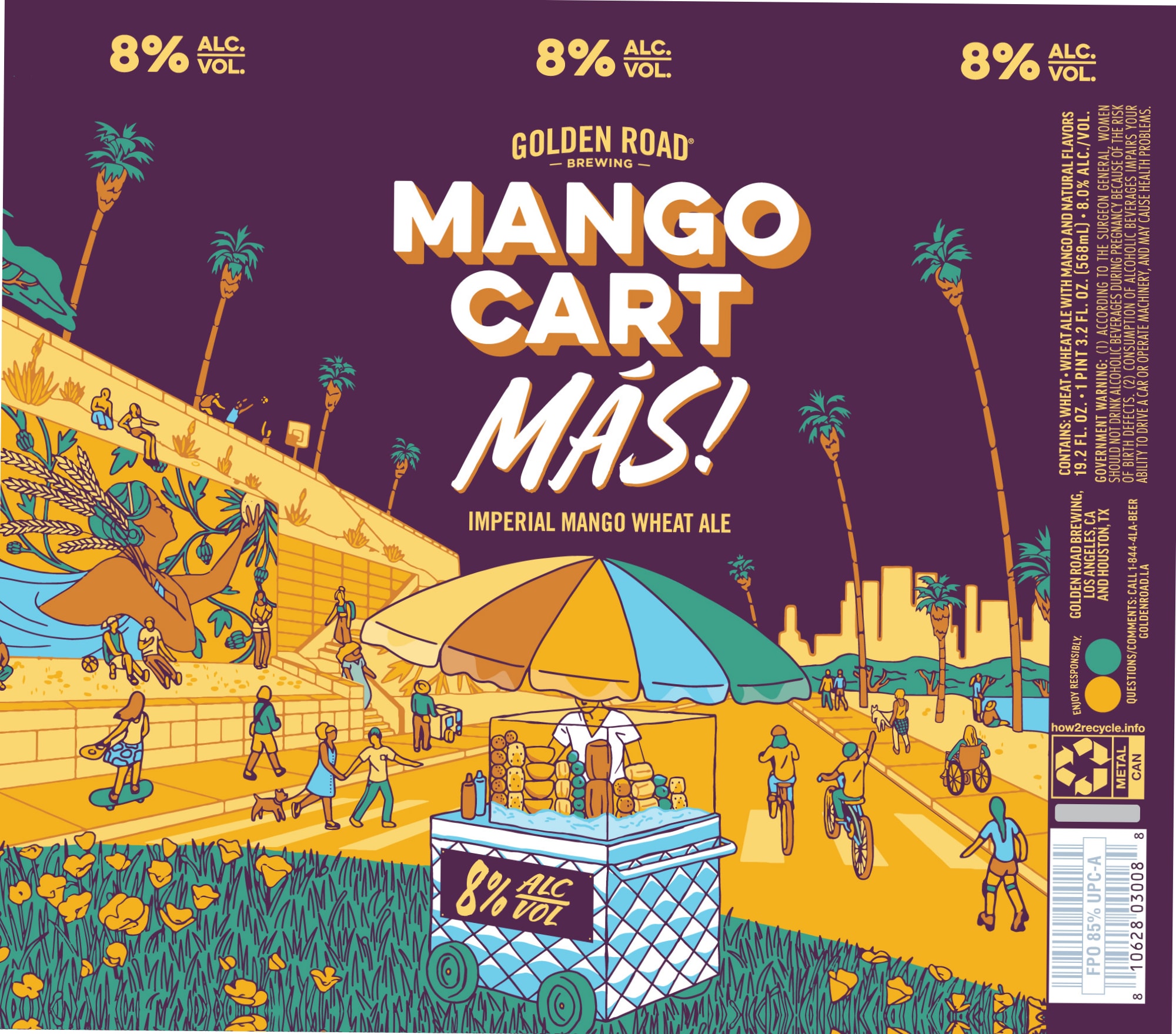 Mango Cart Más! by Golden Road Brewing - beer label