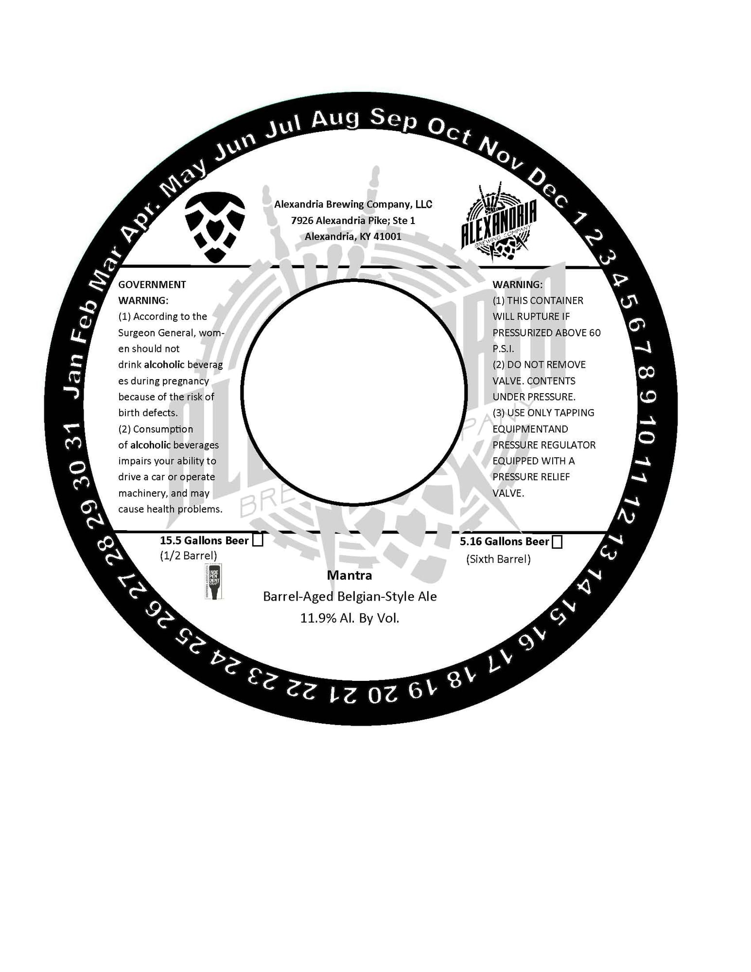 Mantra by Alexandria Brewing Company - beer label