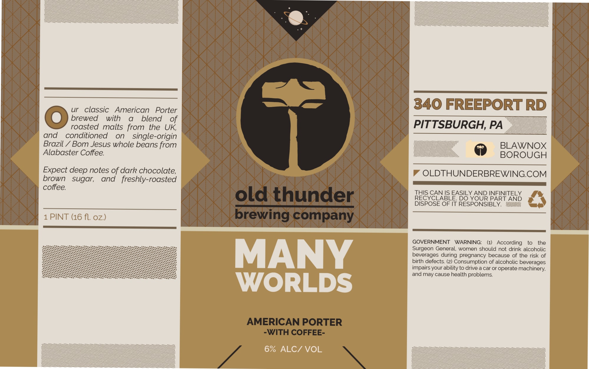Many Worlds by Old Thunder Brewing Company - beer label