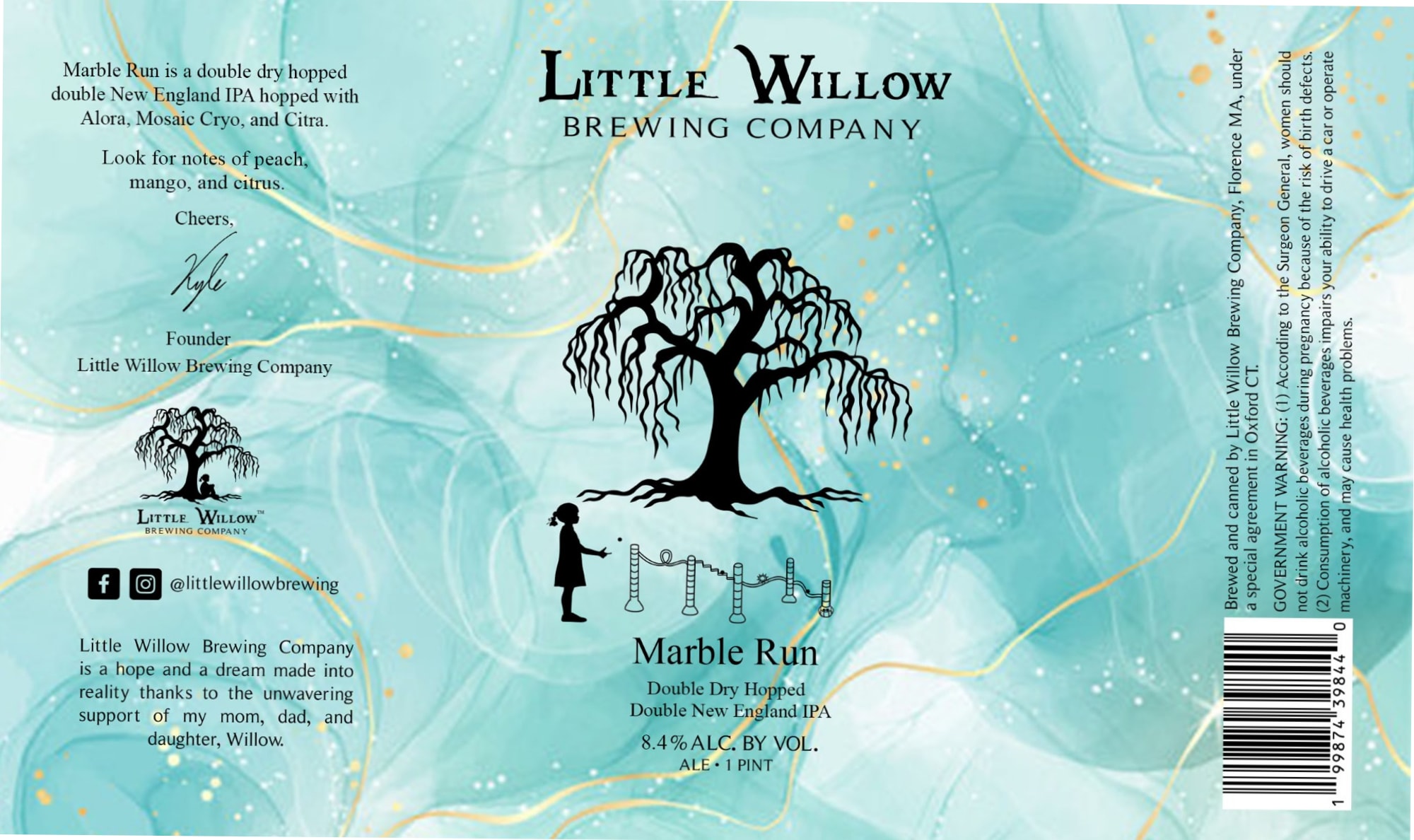 Marble Run by Little Willow Brewing Company - beer label