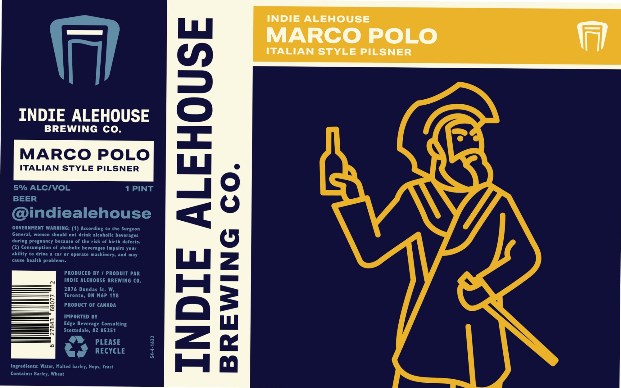Marco Polo by Indie Alehouse - beer label