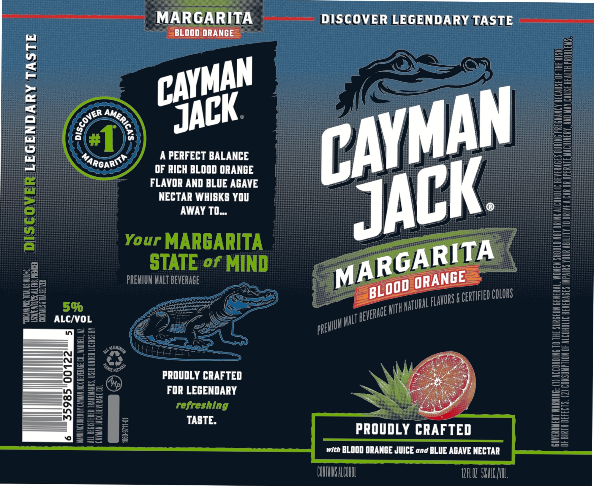 Margarita Blood Orange by Cayman Jack - beer label