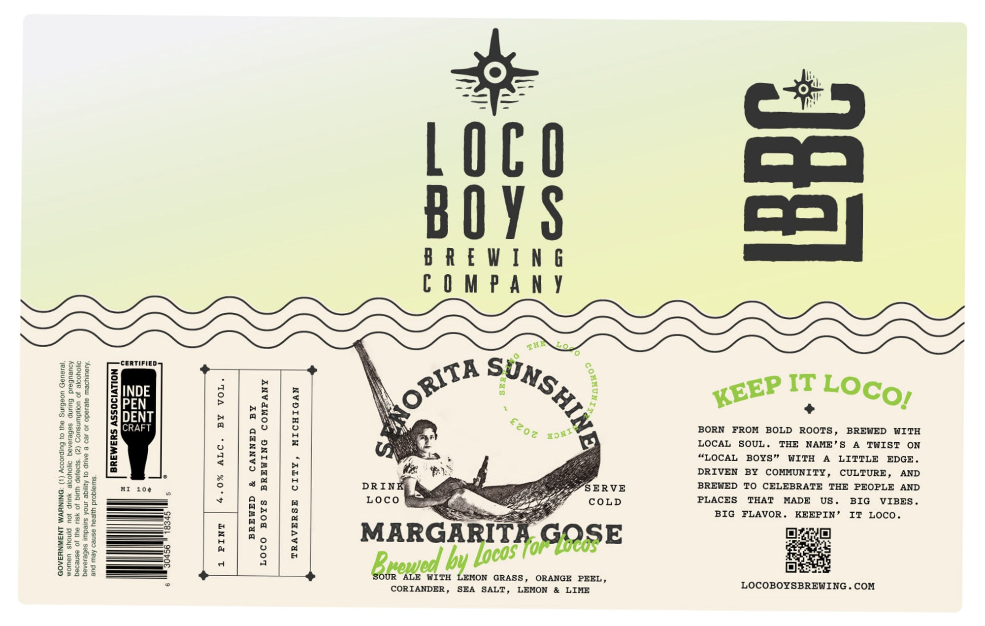 Margarita Gose by Loco Boys Brewing Company - beer label