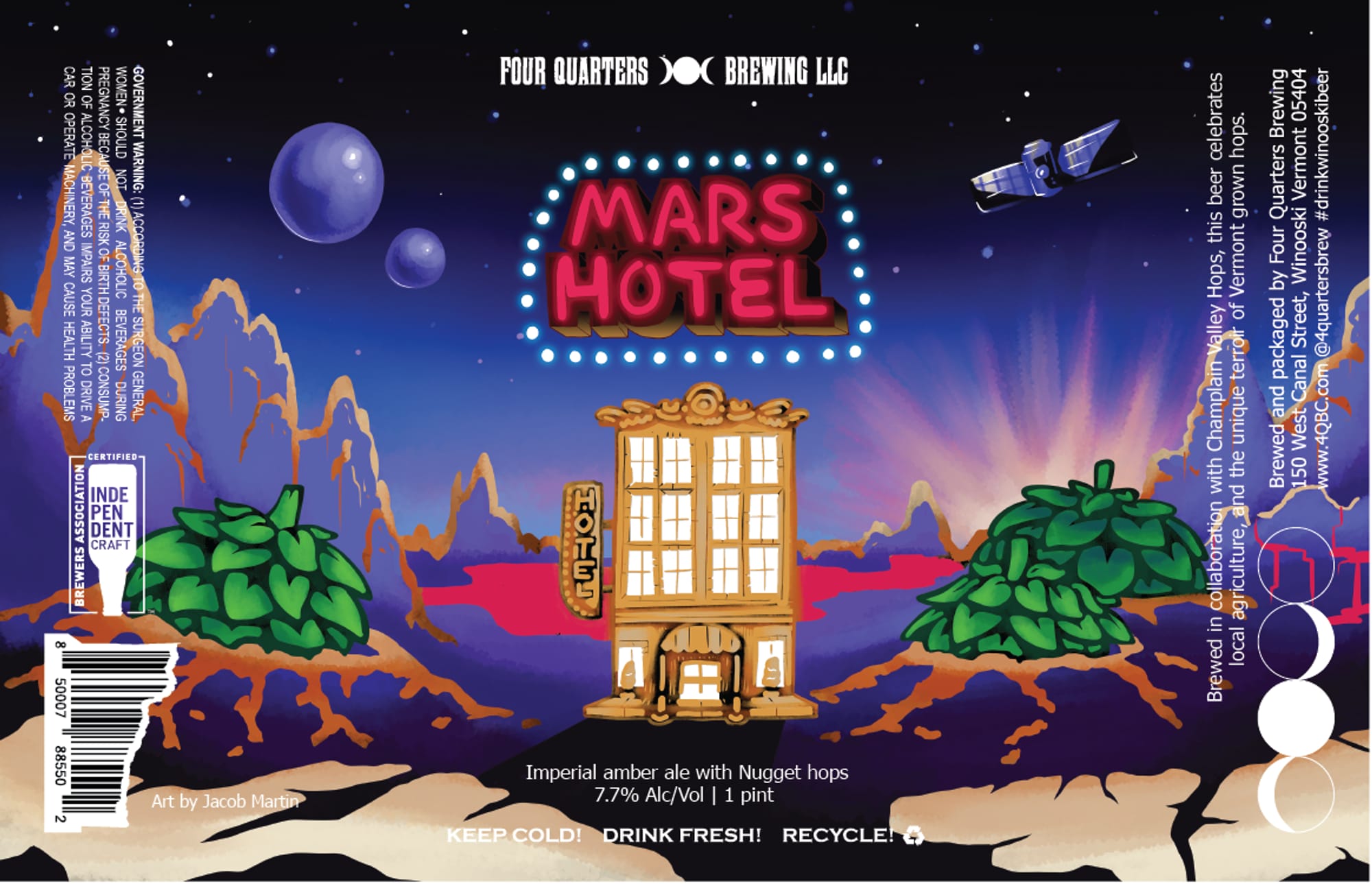 Mars Hotel by Four Quarters Brewing LLC - beer label