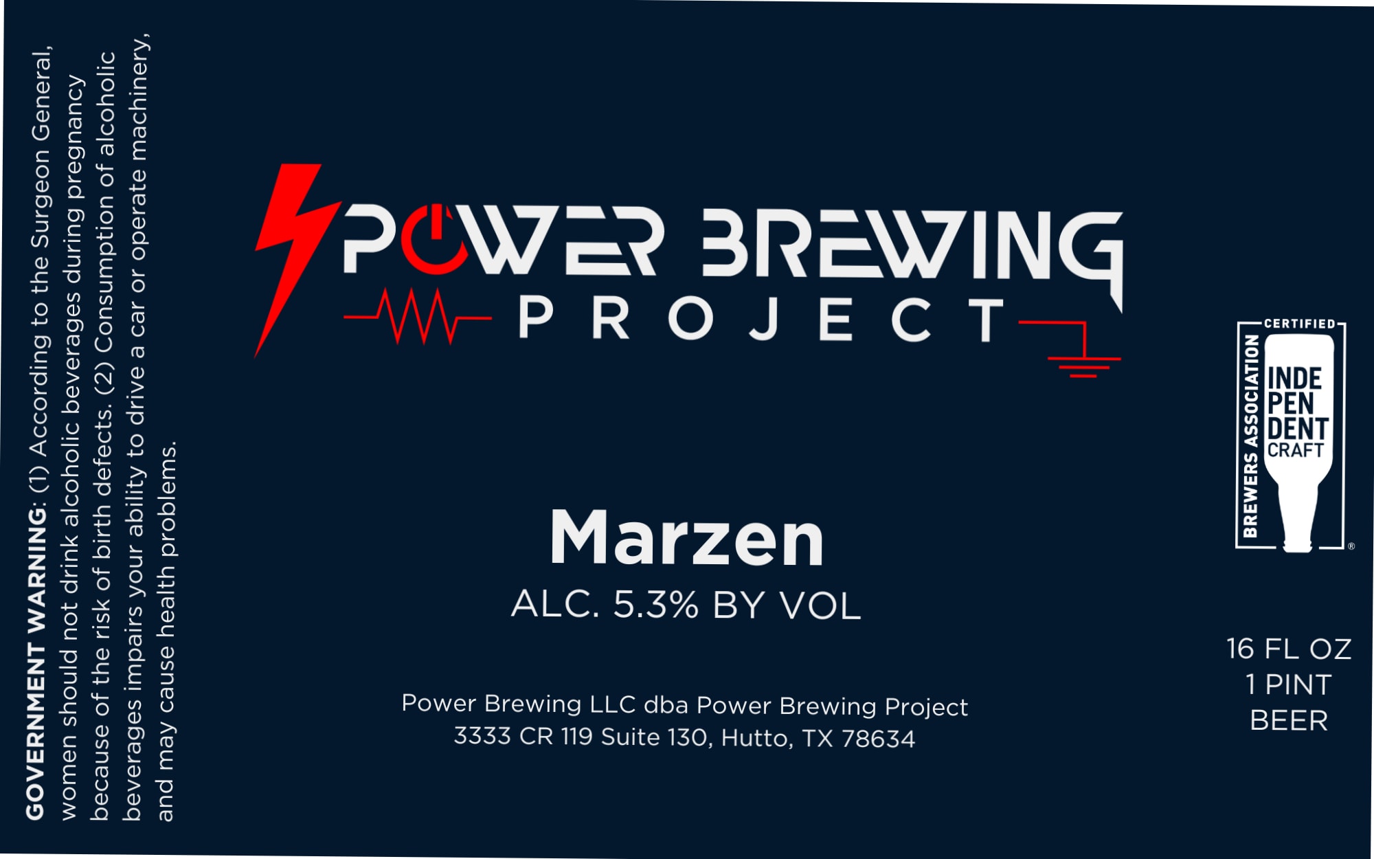 Marzen by Power Brewing Project - beer label