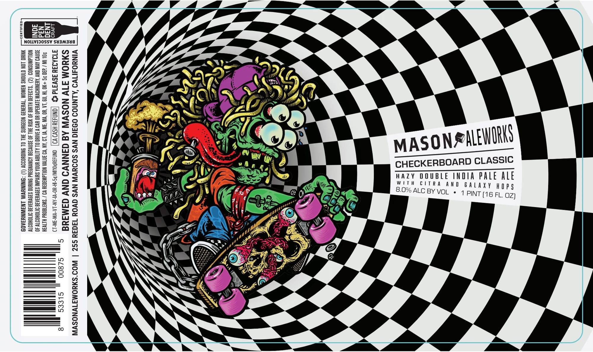 Checkerboard Classic by Mason Aleworks - beer label