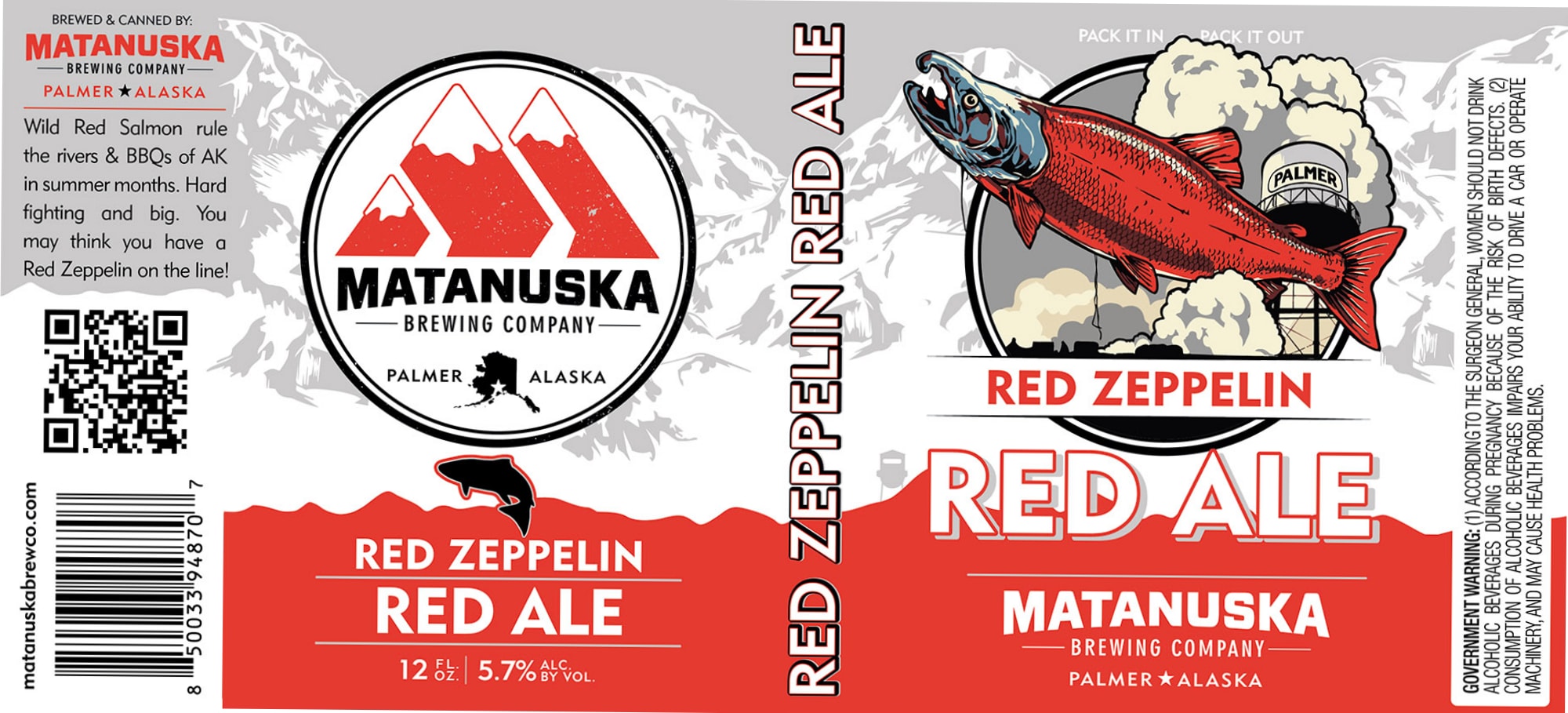 Red Zeppelin Red Ale by Matanuska Brewing Company - beer label