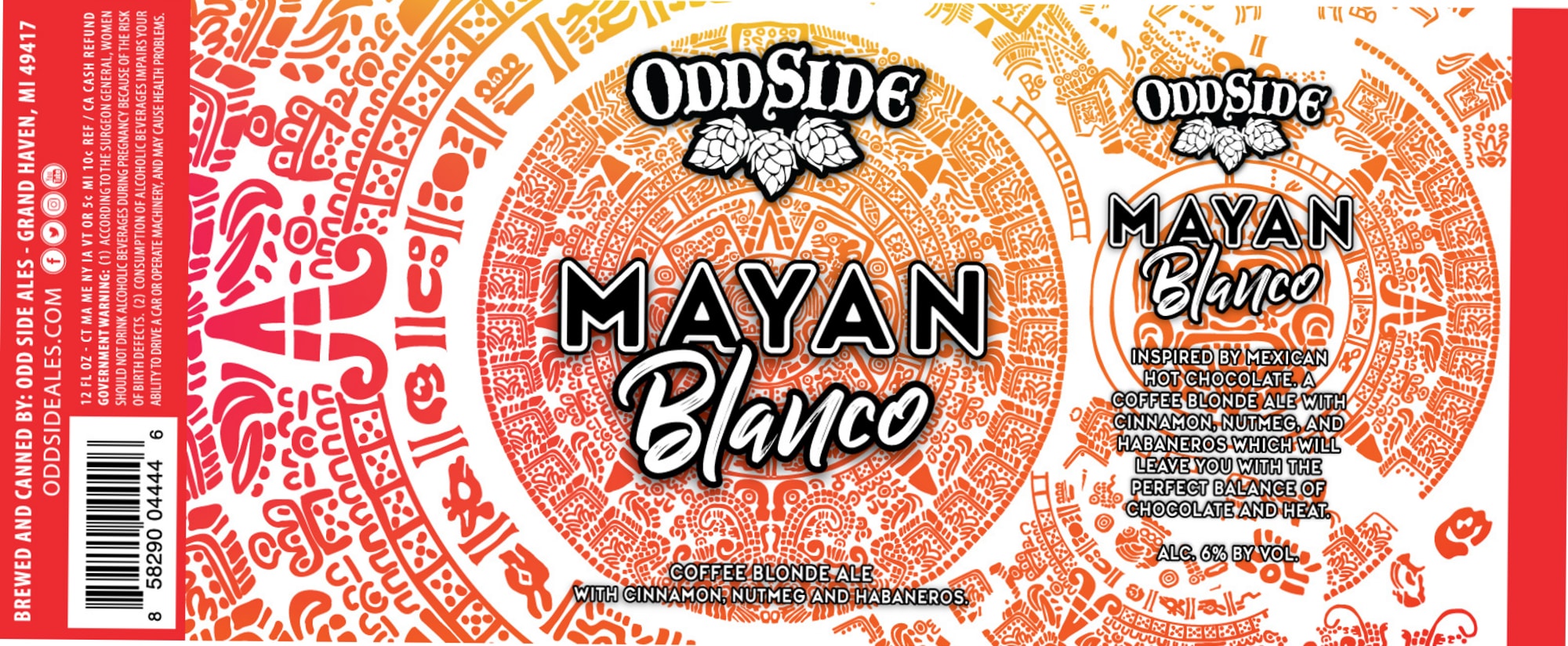 Mayan Blanco by Oddside Brewing - beer label