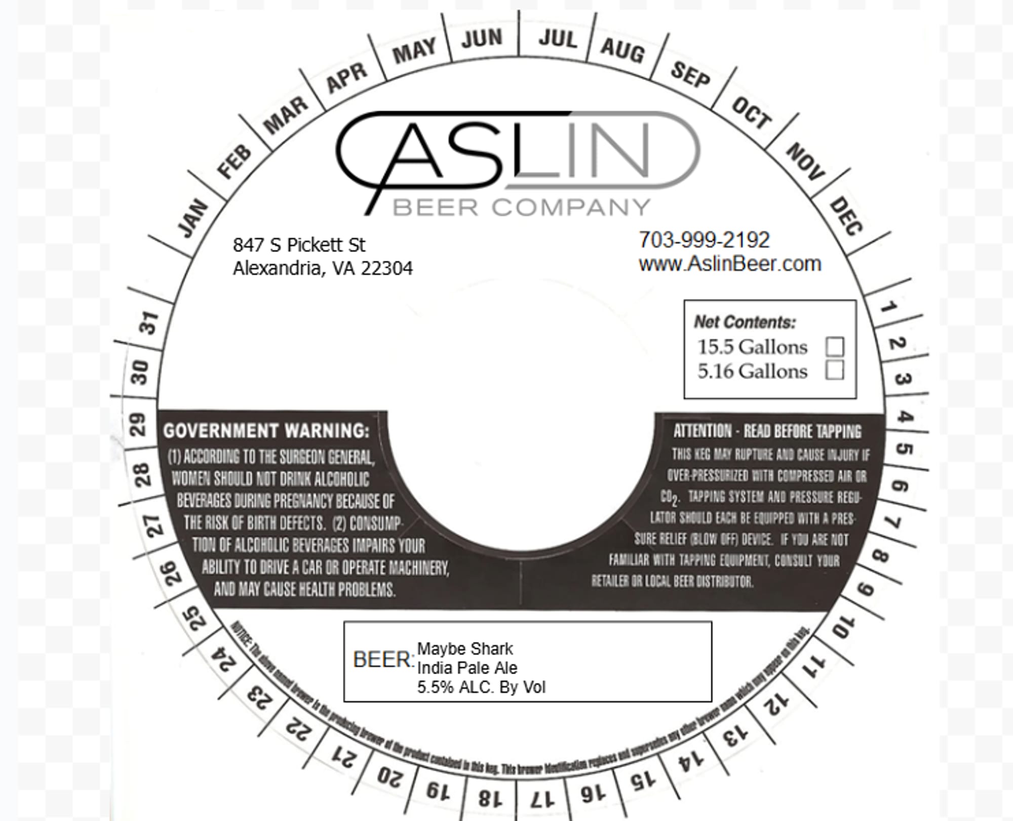 Maybe Shark by Caslin Beer Company - beer label