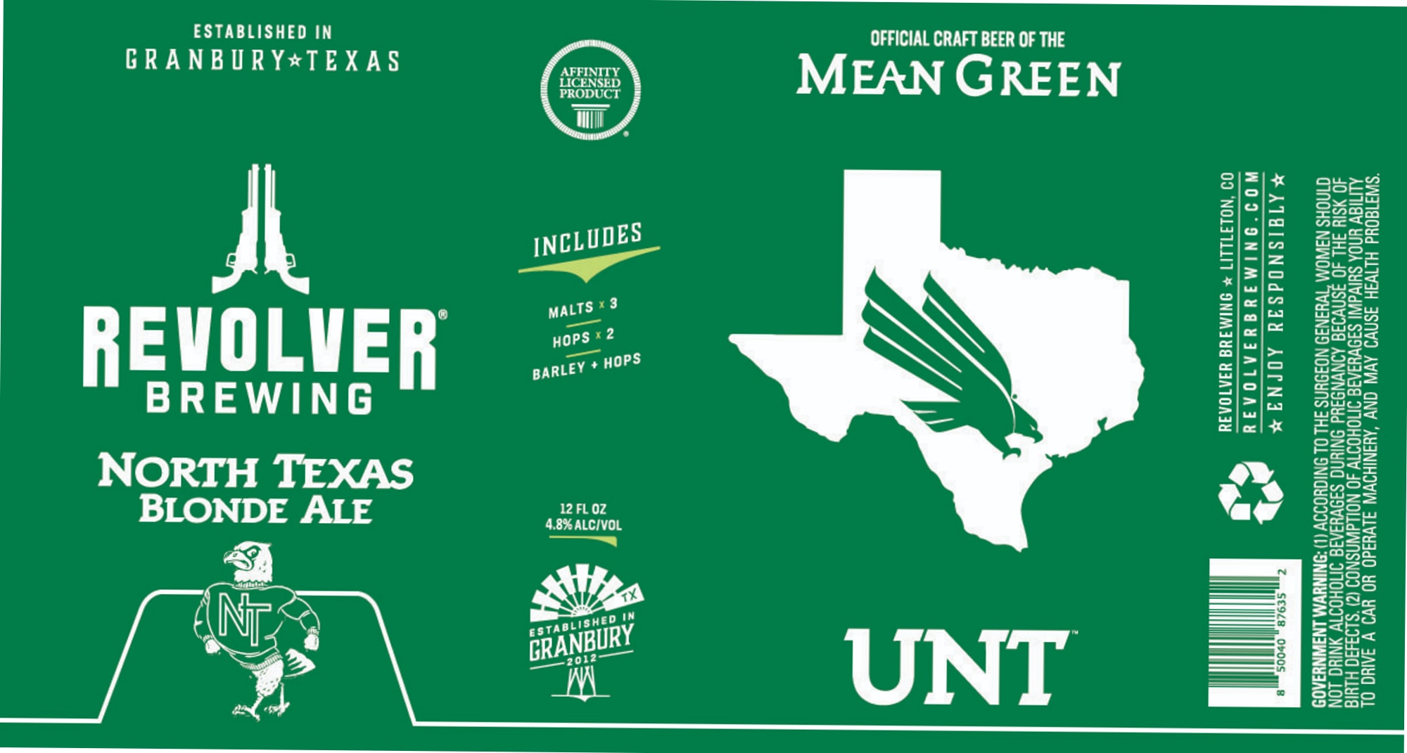 Mean Green by Revolver Brewing - beer label