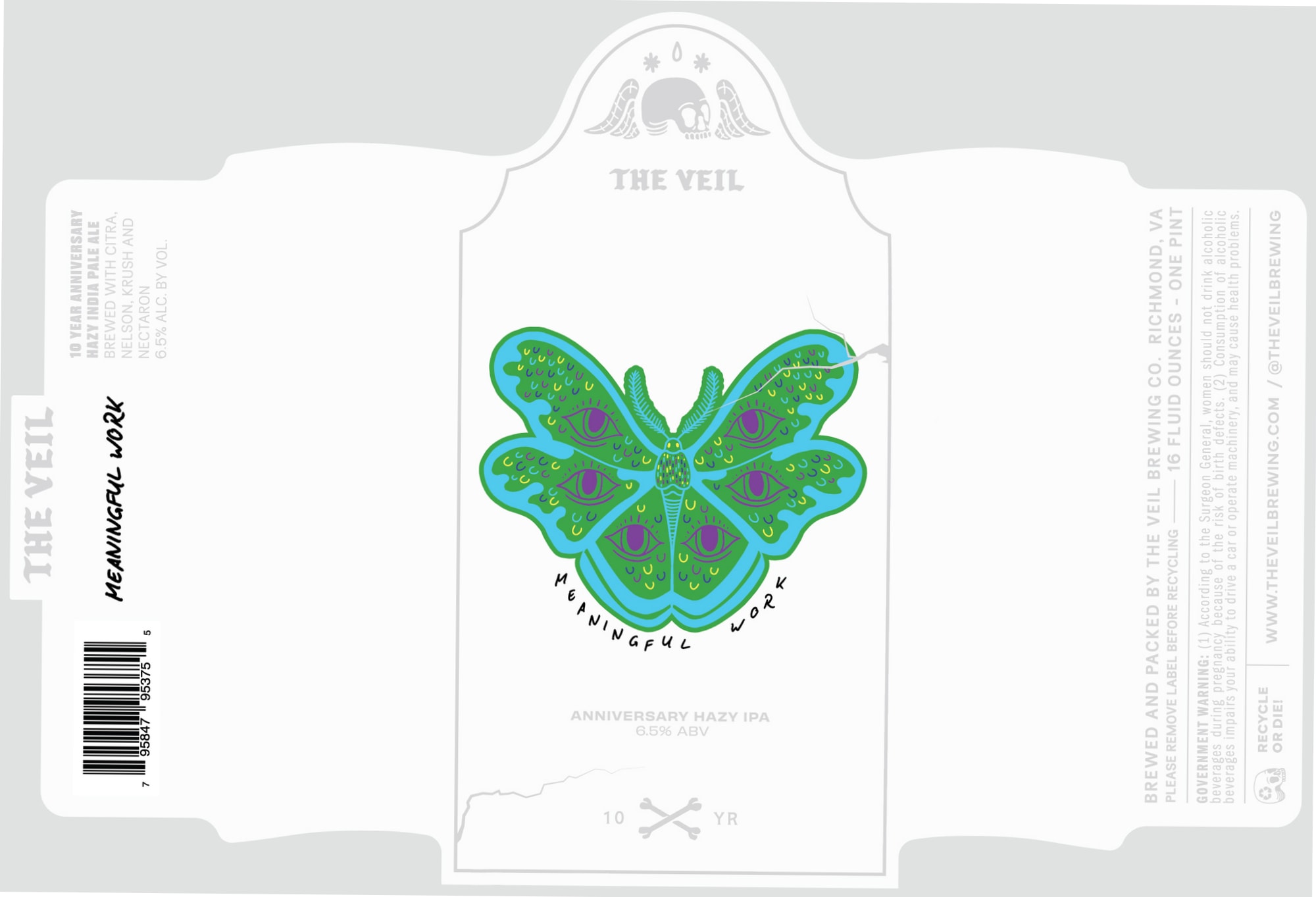 Meaningful Work by The Veil Brewing - beer label
