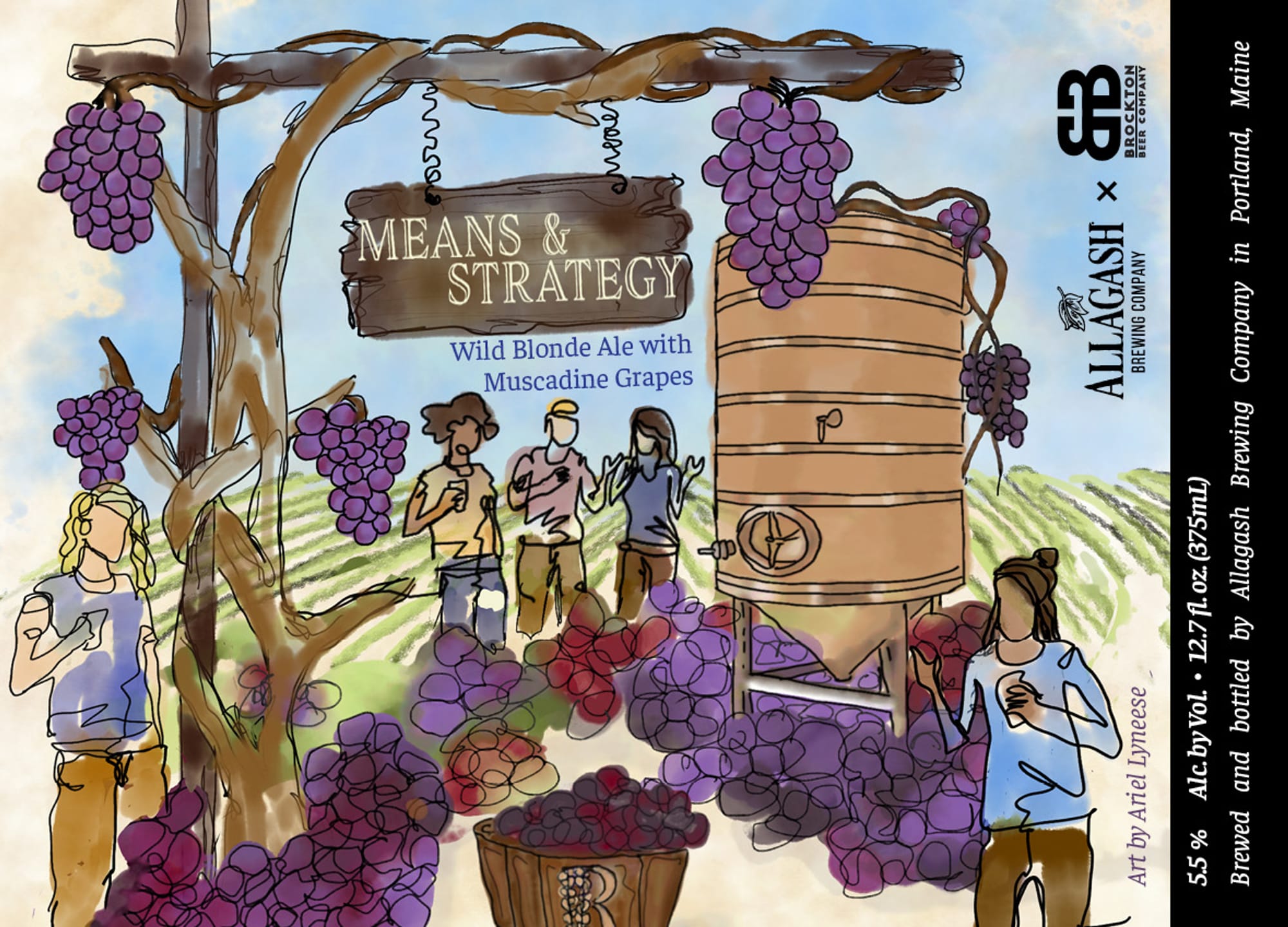 Means & Strategy by Allagash Brewing Company - beer label