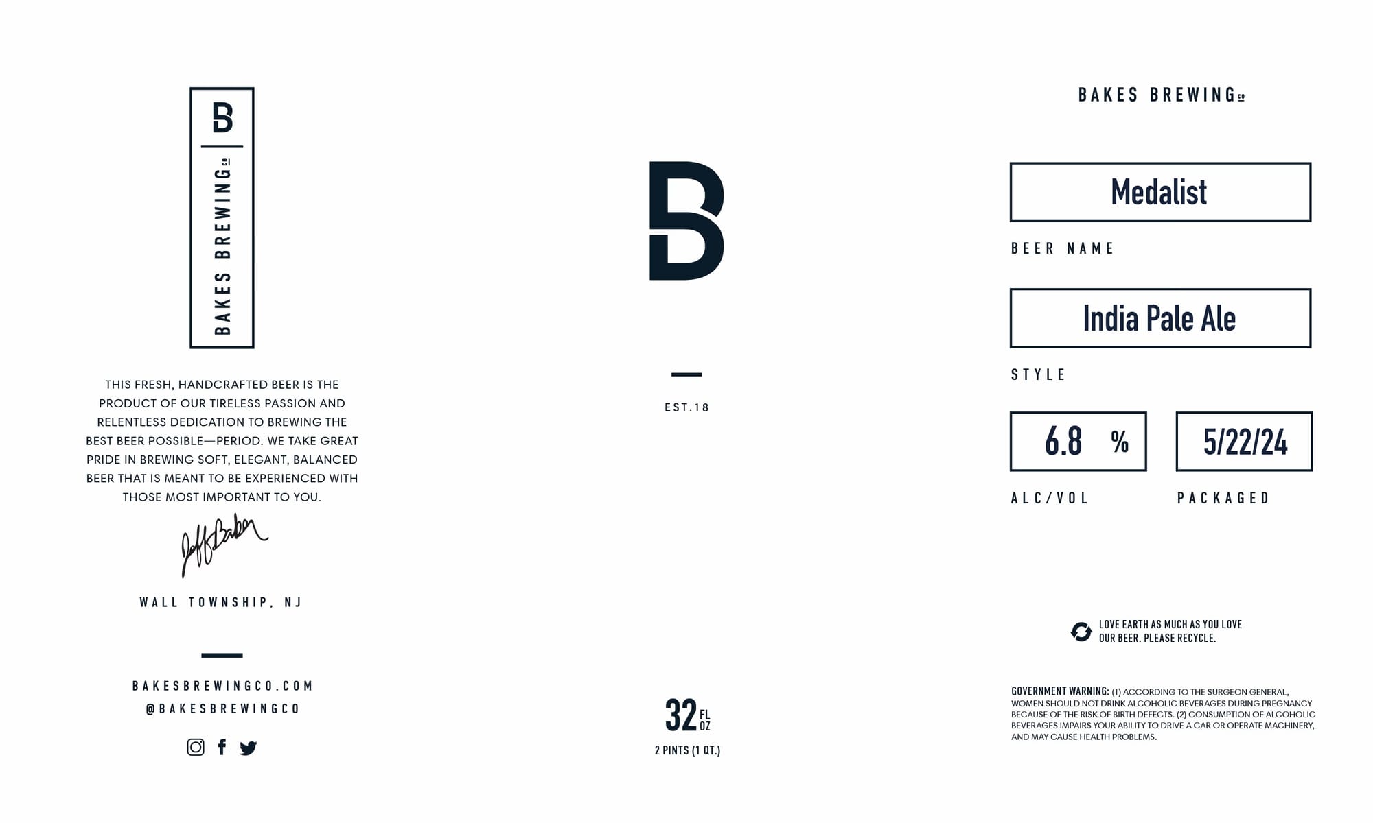 Medalist by Bakes Brewing - beer label